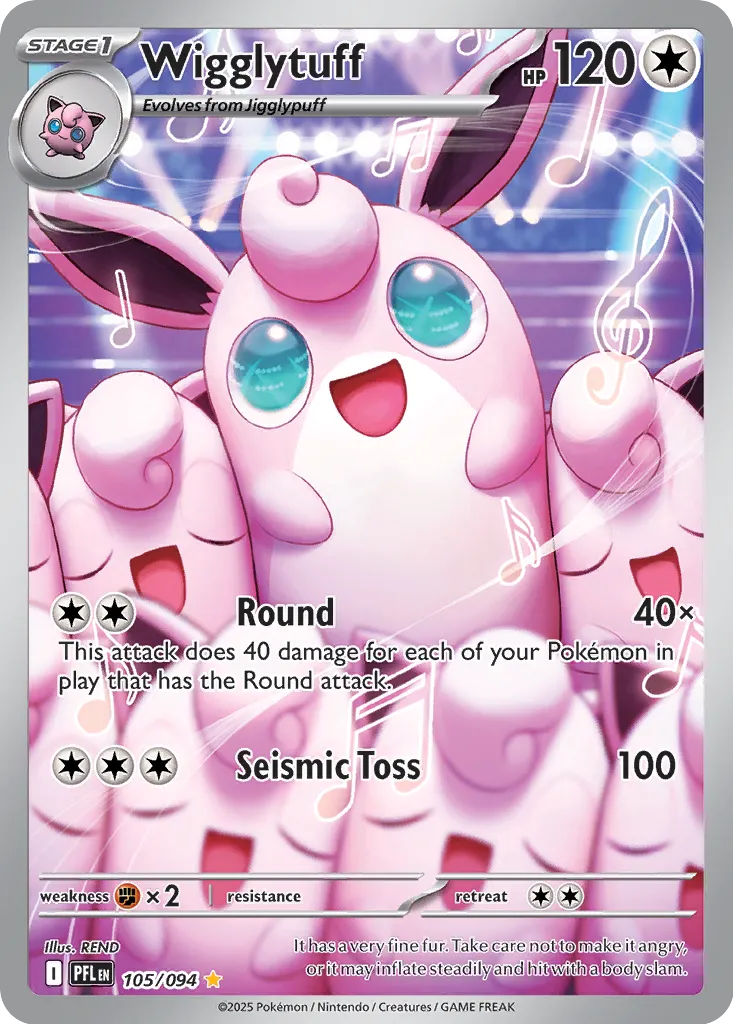 Wigglytuff - 105/094 - Illustration Rare (Español Latino Foil NM)
