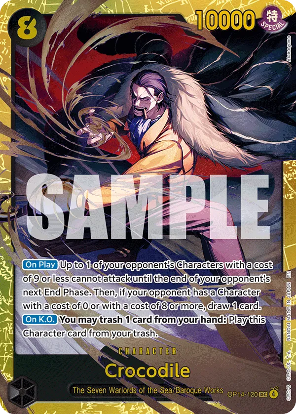 Crocodile - OP14-120 - OP14-120 - Secret Rare Foil (Inglés Foil LP)