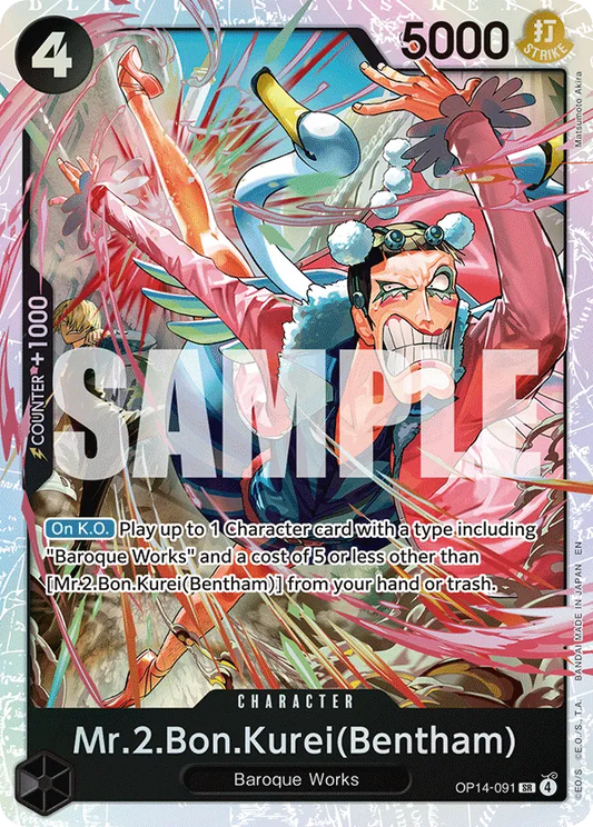 Mr.2.Bon.Kurei (Bentham) - OP14-091 - Super Rare Foil (Inglés Foil NM)