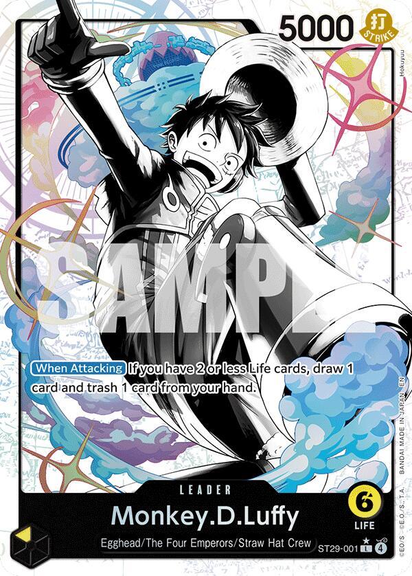 Monkey.D.Luffy (001) (Parallel) - ST29-001 - Leader Foil (Inglés Foil NM)