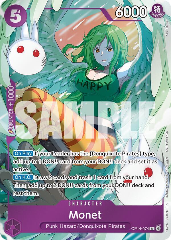 Monet (Dash Pack) - OP14-074 - Rare Foil (Inglés Foil NM)