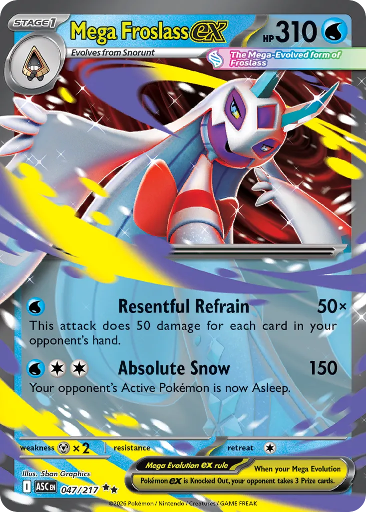 Mega Froslass ex - 047/217 - Double Rare (Inglés Foil NM)