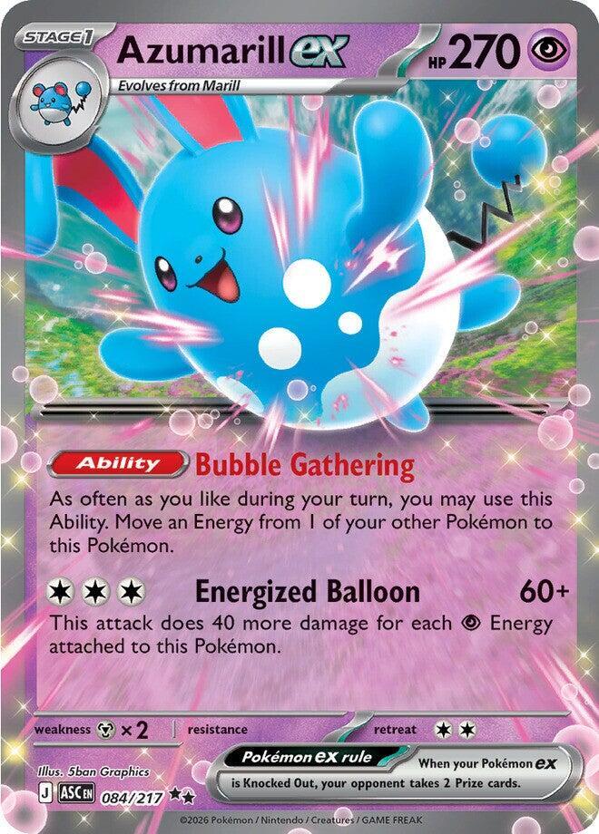 Azumarill ex - 084/217 - Double Rare (Inglés Foil NM)