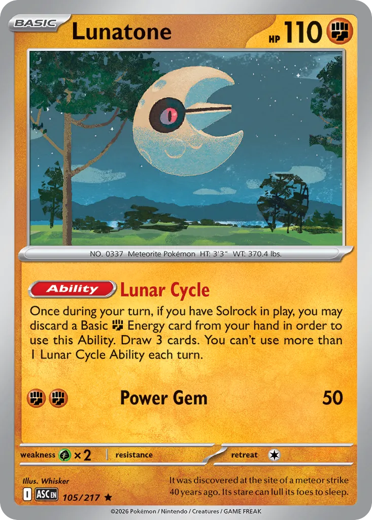 Lunatone - 105/217 - Rare (Español Foil NM)