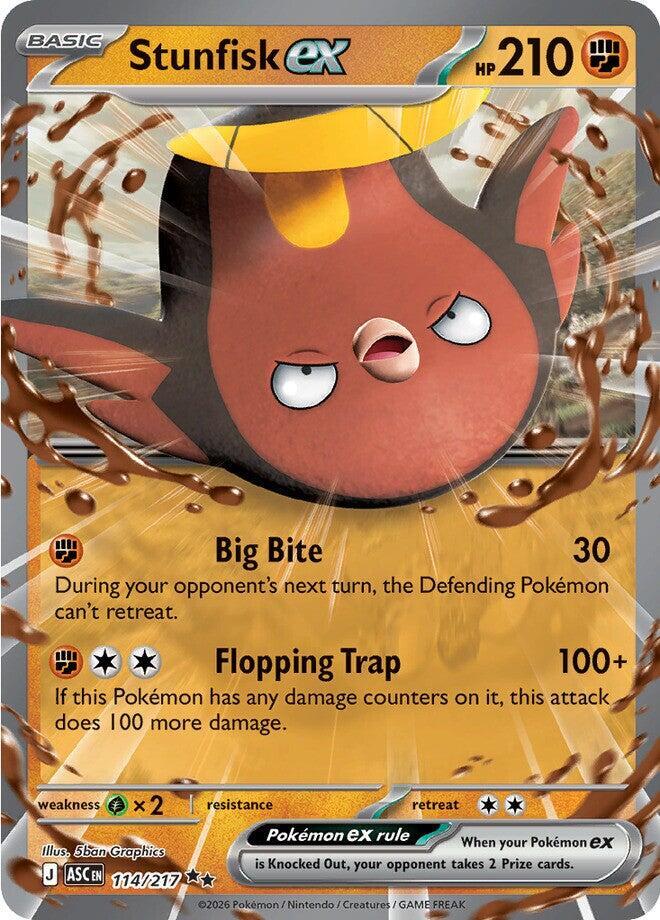 Stunfisk ex - 114/217 - Double Rare (Inglés Foil NM)