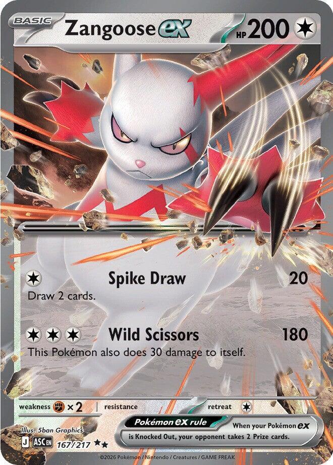 Zangoose ex - 167/217 - Double Rare (Español Foil NM)