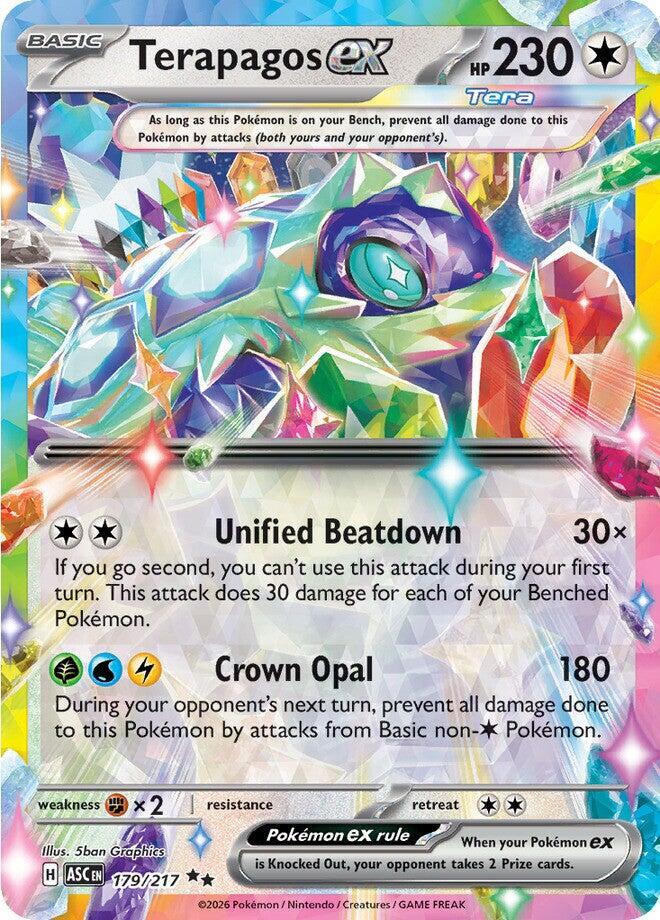 Terapagos ex - 179/217 - Double Rare (Inglés Foil NM)