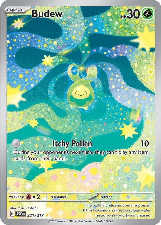 Budew - 221/217 - Illustration Rare (Inglés Foil NM)