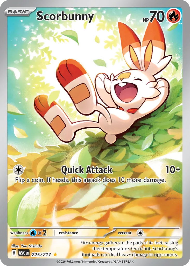 Scorbunny - 225/217 - Illustration Rare (Español Foil NM)