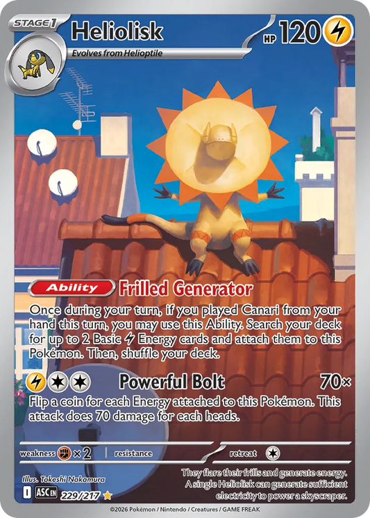 Heliolisk - 229/217 - Illustration Rare (Inglés Foil NM)