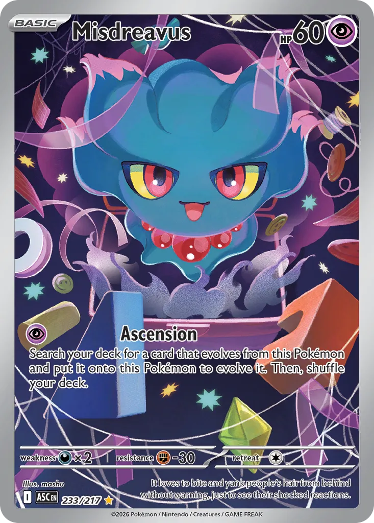 Misdreavus - 233/217 - Illustration Rare (Inglés Foil NM)