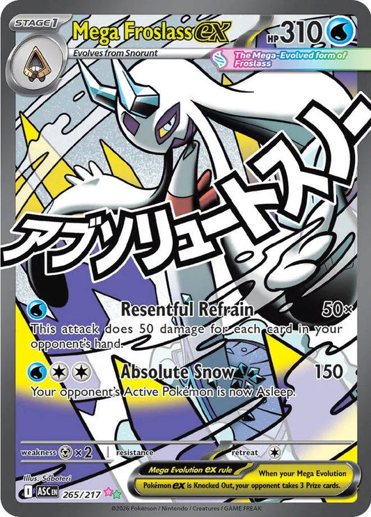 Mega Froslass ex - 265/217 - Mega Attack Rare (Español Foil NM)