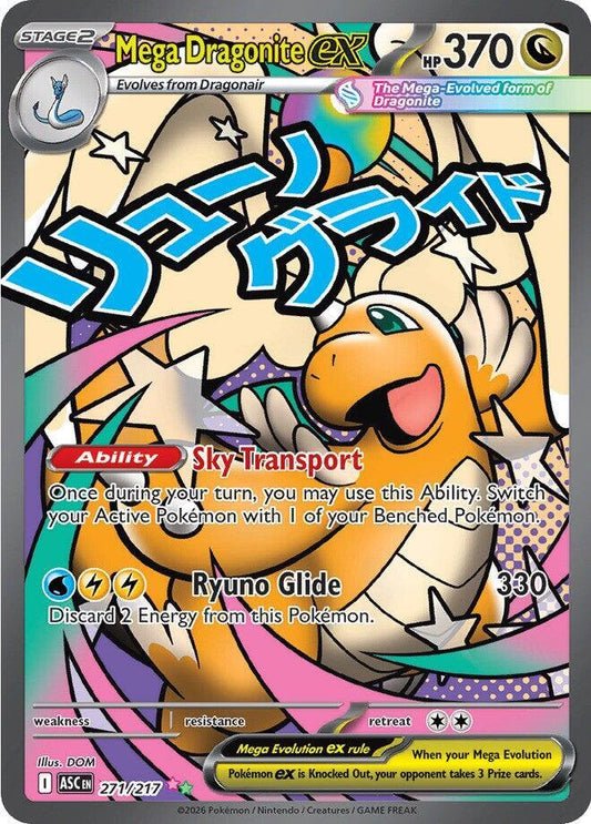 Mega Dragonite ex - 271/217 - Mega Attack Rare (Inglés Foil NM)