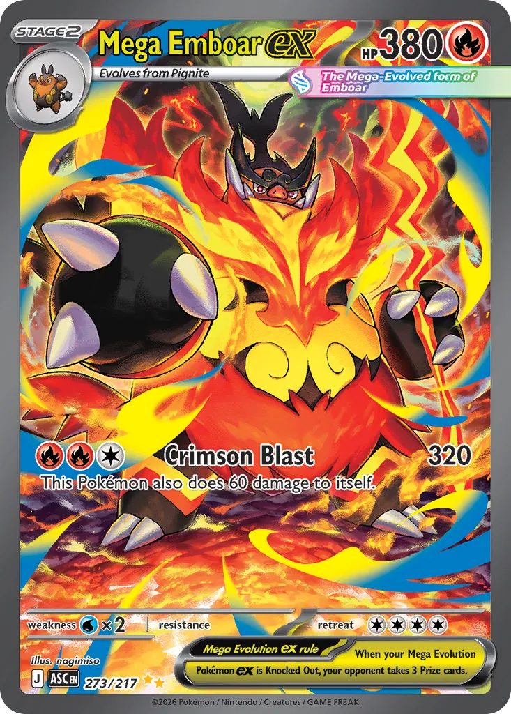 Mega Emboar ex - 273/217 - Special Illustration Rare (Español Foil NM)