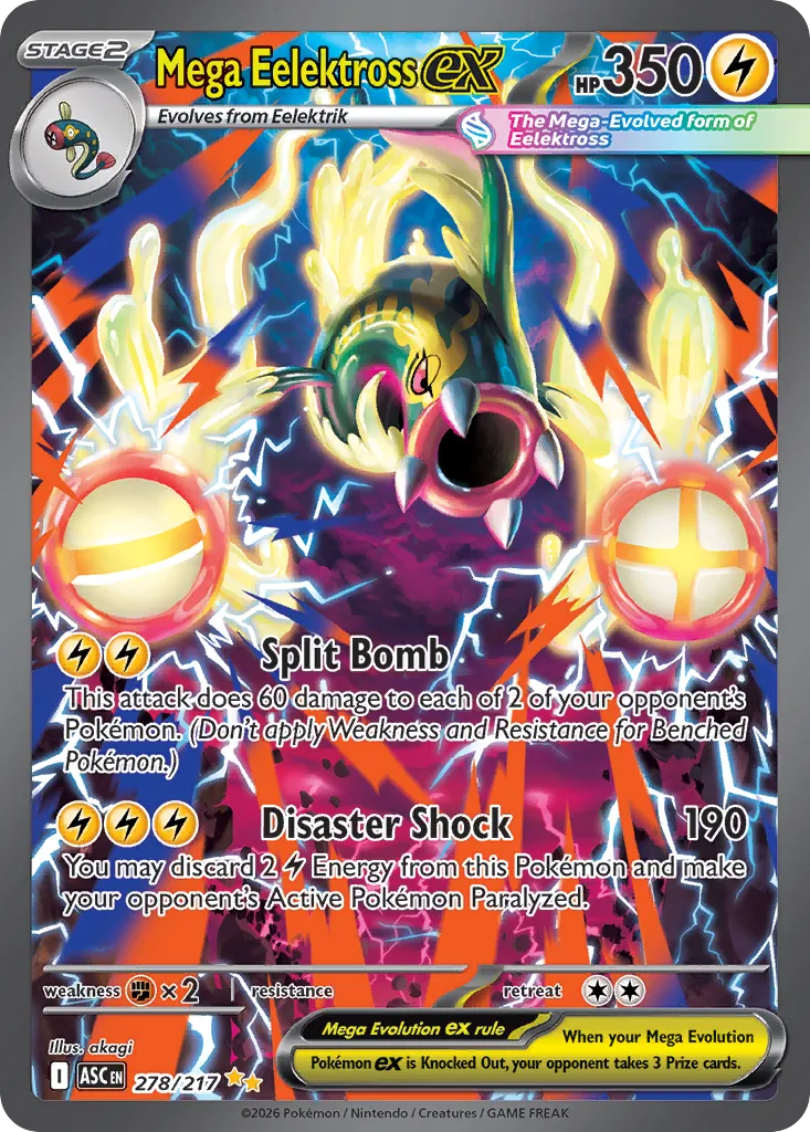 Mega Eelektross ex - 278/217 - Special Illustration Rare (Español Foil NM)