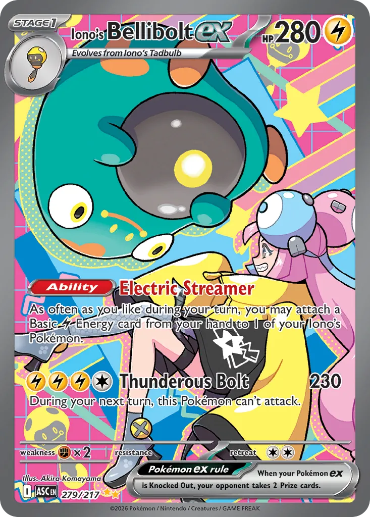 Iono's Bellibolt ex - 279/217 - Special Illustration Rare (Español Foil NM)