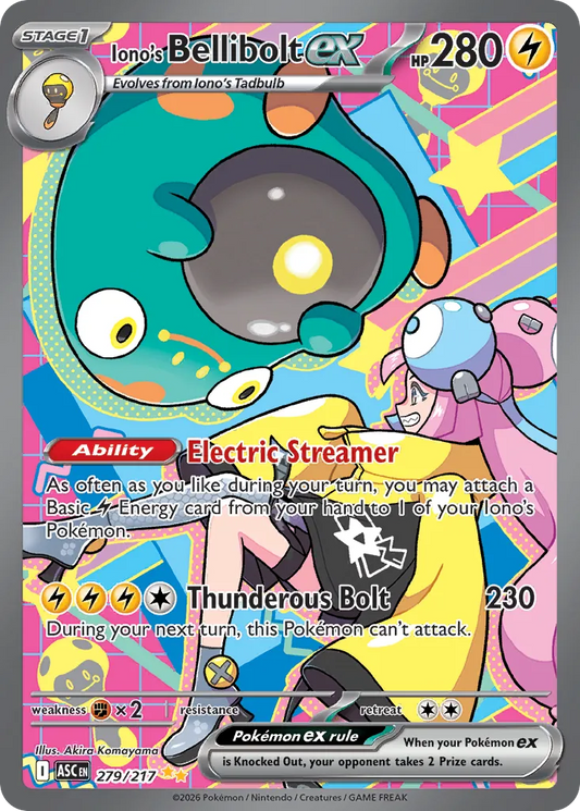 Iono's Bellibolt ex - 279/217 - Special Illustration Rare (Español Foil NM)