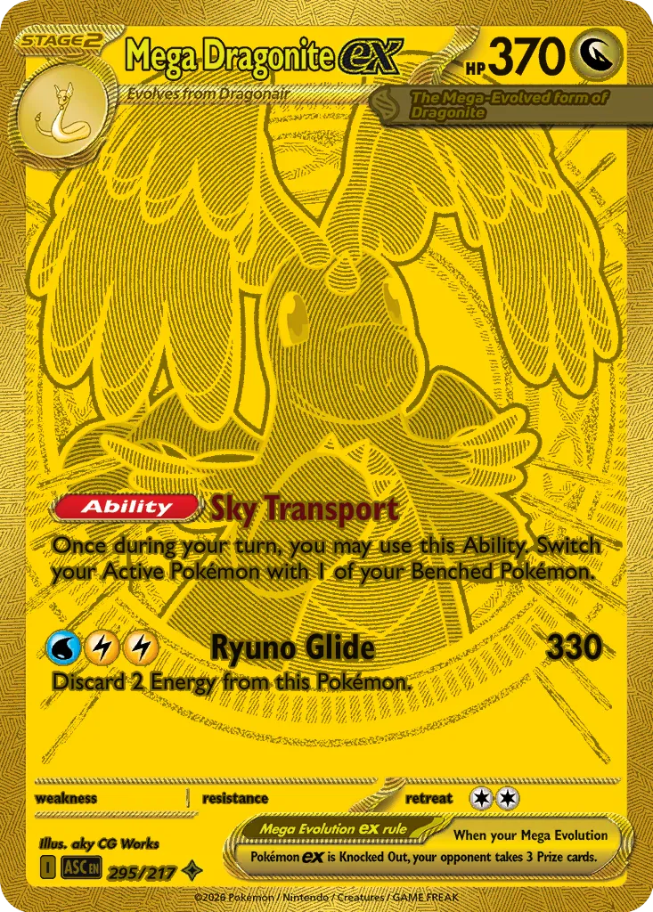 Mega Dragonite ex - 295/217 - Mega Hyper Rare (Inglés Foil NM)