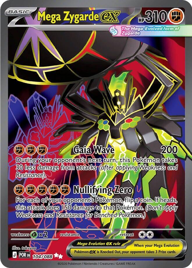 Mega Zygarde ex - 104/088 - Ultra Rare (Inglés Foil NM)
