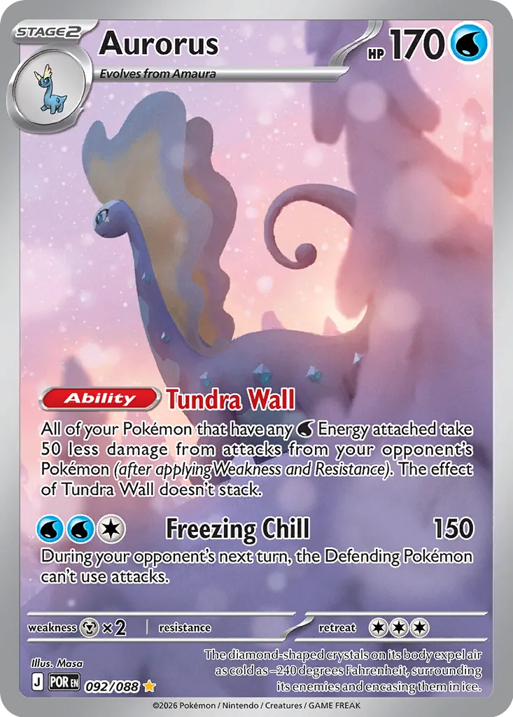 Aurorus - 092/088 - Illustration Rare (Inglés Foil NM)