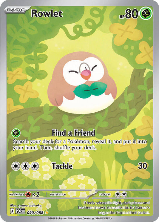 Rowlet - 090/088 - Illustration Rare (Inglés Foil NM)