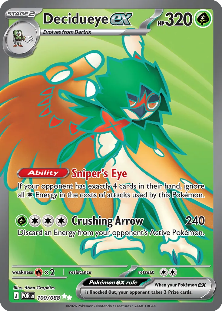 Decidueye ex - 100/088 - Ultra Rare (Español Latino Foil NM)