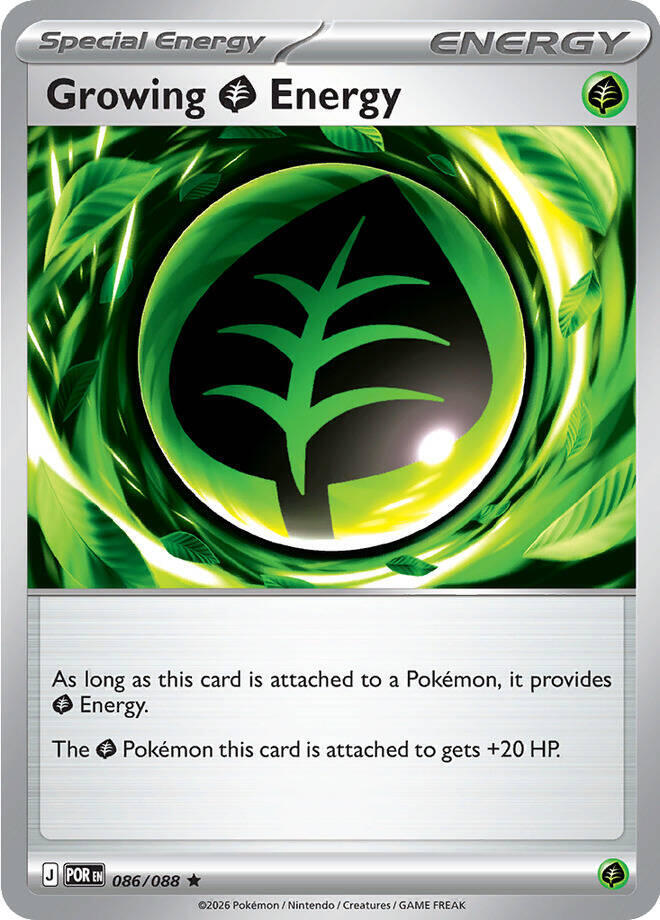 Growing Grass Energy - 086/088 - Rare (Inglés Reverse Holo NM)