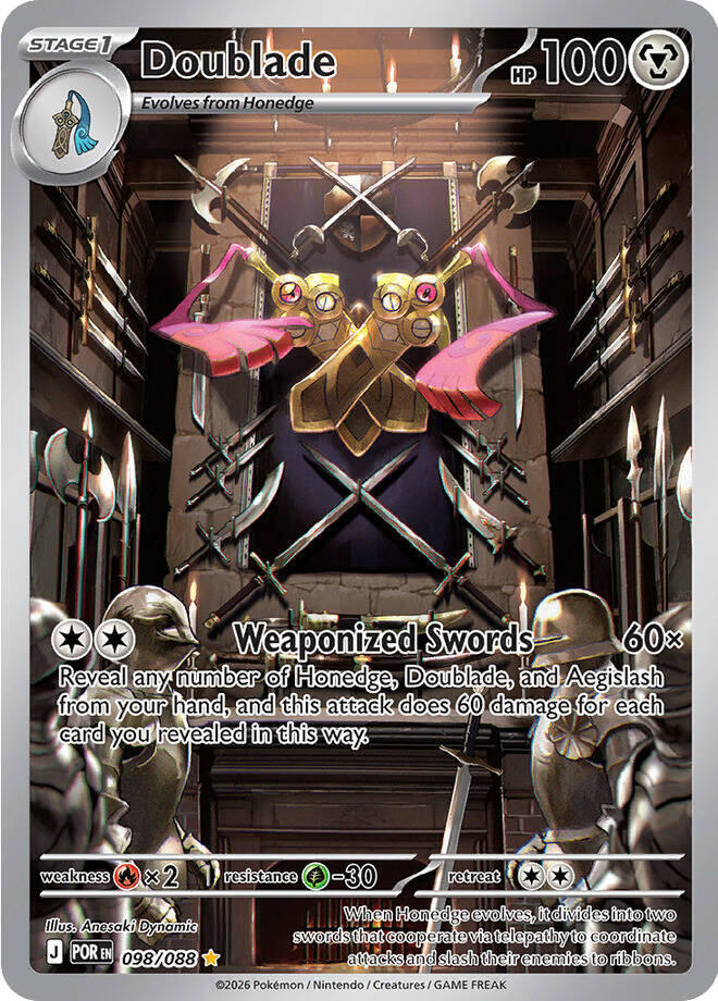 Doublade - 098/088 - Illustration Rare (Inglés Foil NM)