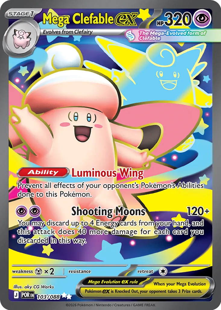 Mega Clefable ex - 103/088 - Ultra Rare (Español Latino Foil NM)