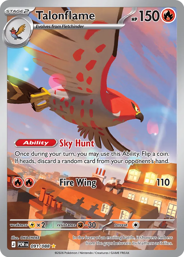 Talonflame - 091/088 - Illustration Rare (Español Latino Foil NM)
