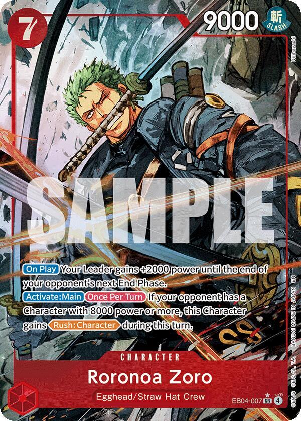 Roronoa Zoro (EB04-007) (Alternate Art) - EB04-007 - Alternate Art Foil (Inglés Foil NM)