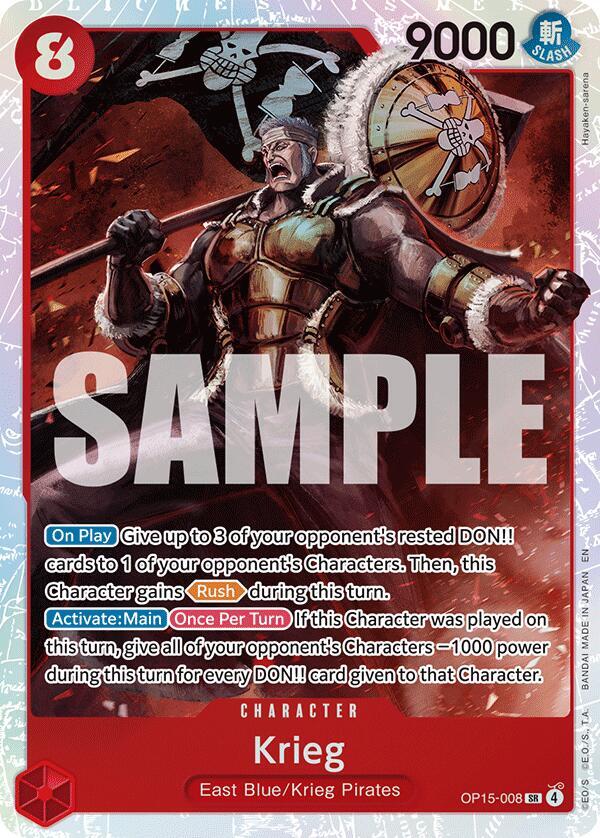 Krieg (OP15-008) - OP15-008 - Super Rare Foil (Inglés Foil NM)