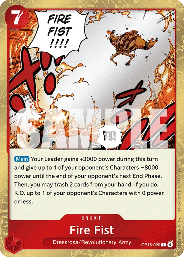 Fire Fist - OP15-020 - Rare Foil (Inglés Foil NM)
