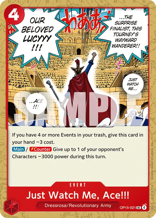 Just Watch Me, Ace!!! - OP15-021 - Uncommon (Inglés NM)