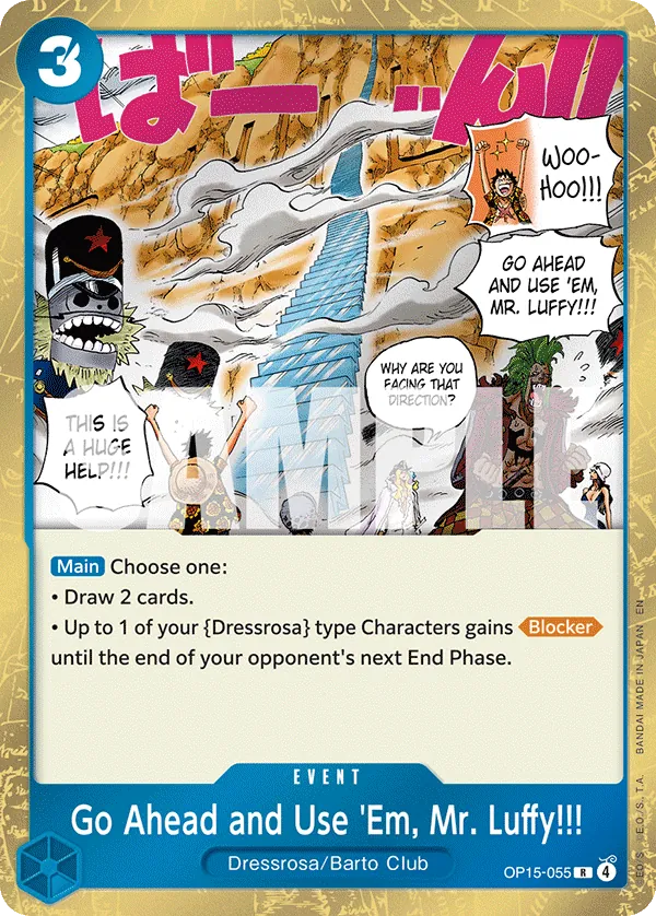 Go Ahead and Use 'Em, Mr. Luffy!!! - OP15-055 - Rare Foil (Inglés Foil NM)