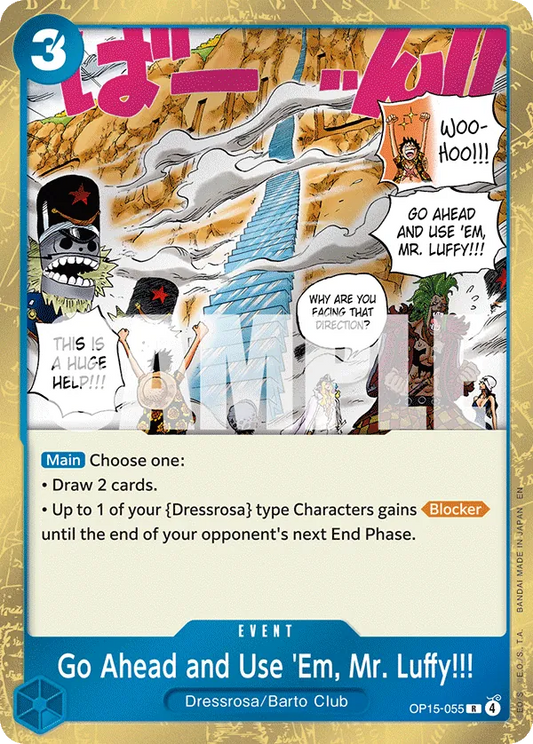 Go Ahead and Use 'Em, Mr. Luffy!!! - OP15-055 - Rare Foil (Inglés Foil NM)