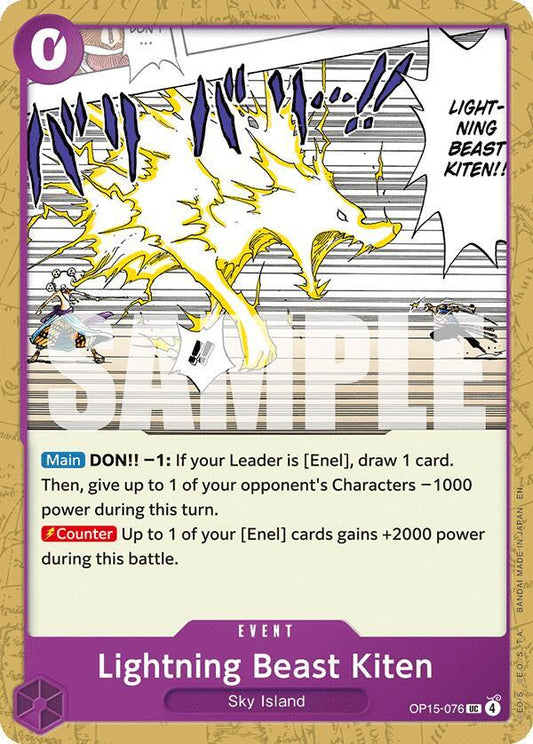 Lightning Beast Kiten - OP15-076 - Uncommon (Inglés NM)