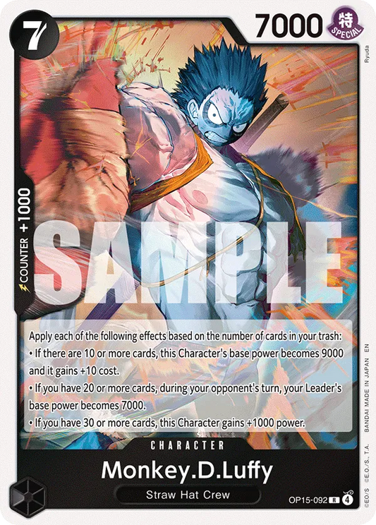 Monkey.D.Luffy (OP15-092) - OP15-092 - Rare Foil (Inglés Foil NM)
