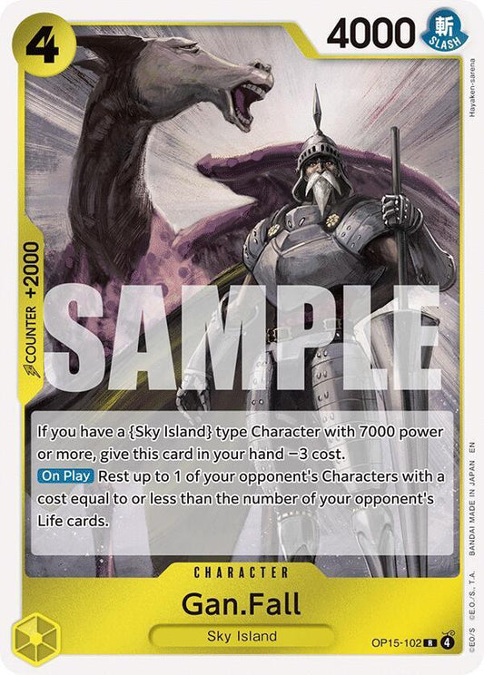 Gan.Fall - OP15-102 - Rare Foil (Inglés Foil NM)