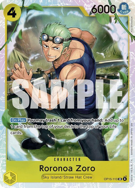 Roronoa Zoro (OP15-113) - OP15-113 - Super Rare Foil (Inglés Foil NM)