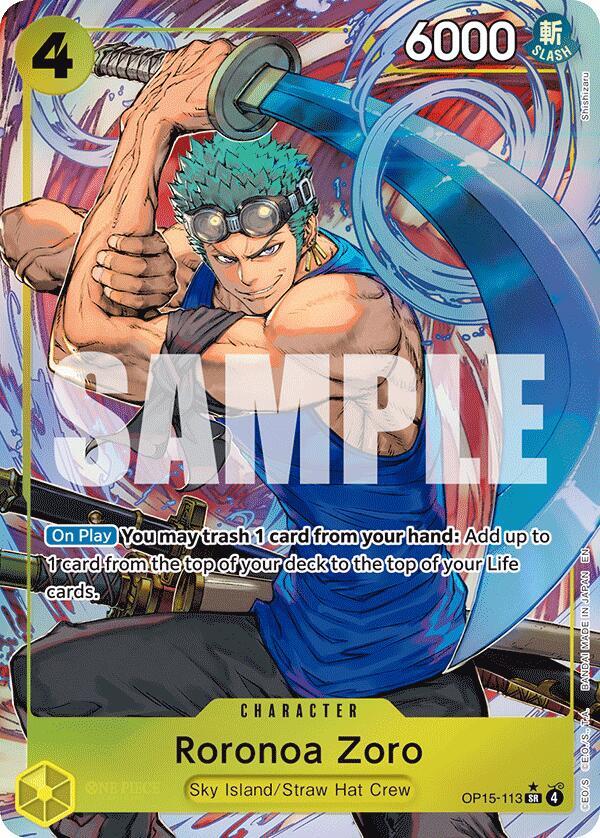 Roronoa Zoro (OP15-113) (Alternate Art) - OP15-113 - Alternate Art Foil (Inglés Foil NM)