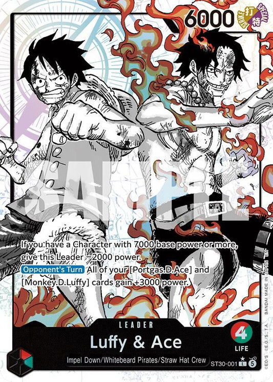 Luffy & Ace (Parallel) - ST30-001 - Leader Foil (Inglés Foil NM)