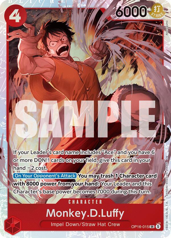 Monkey.D.Luffy - OP16-015 - Super Rare Foil (Inglés Foil NM)