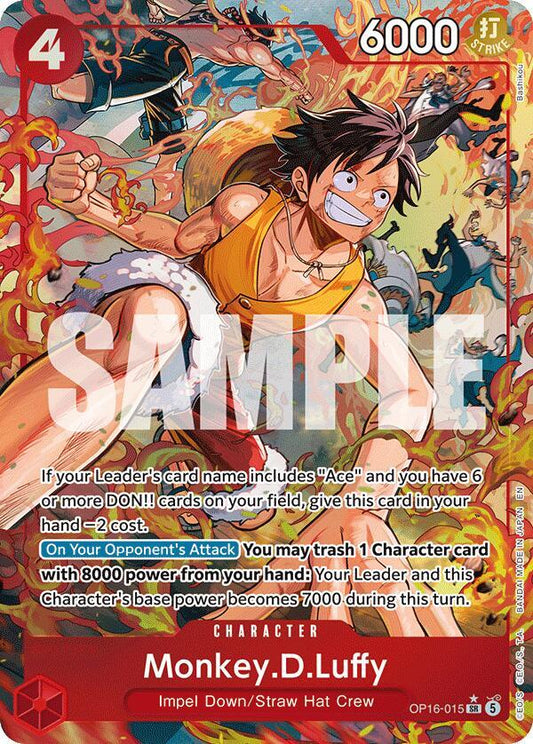 Monkey.D.Luffy (Alternate Art) - OP16-015 - Super Rare Foil (Inglés Foil NM)