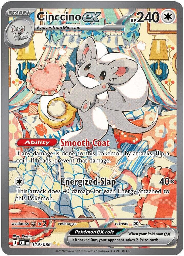 Cinccino ex - 119/086 - Special Illustration Rare (Inglés Foil NM)