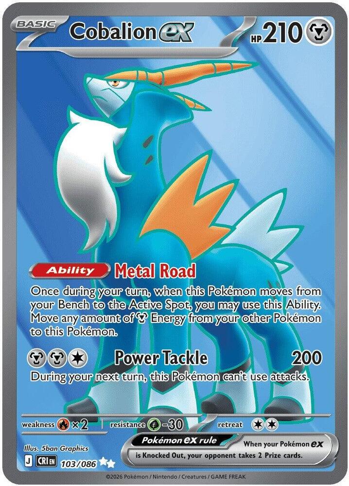 Cobalion ex - 103/086 - Ultra Rare (Inglés Foil NM)