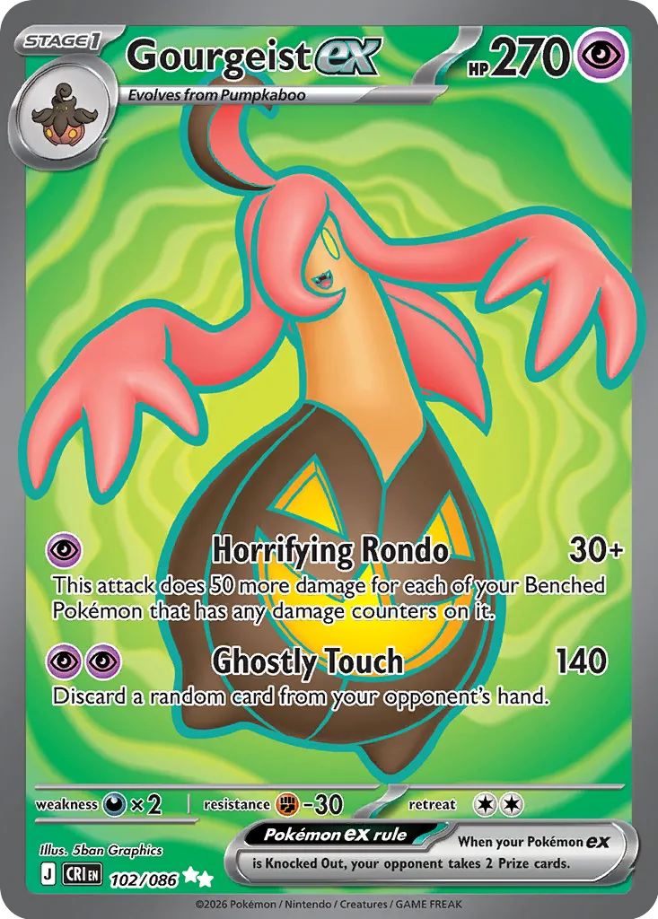 Gourgeist ex - 102/086 - Ultra Rare (Inglés Foil NM)