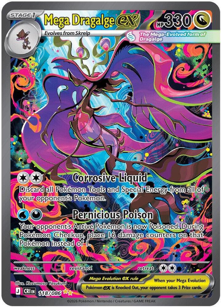 Mega Dragalge ex - 118/086 - Special Illustration Rare (Inglés Foil LP)