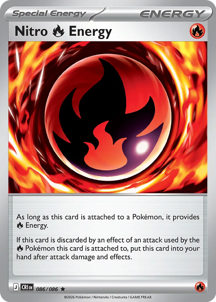 Nitro Fire Energy - 086/086 - Rare (Español Latino Foil NM)