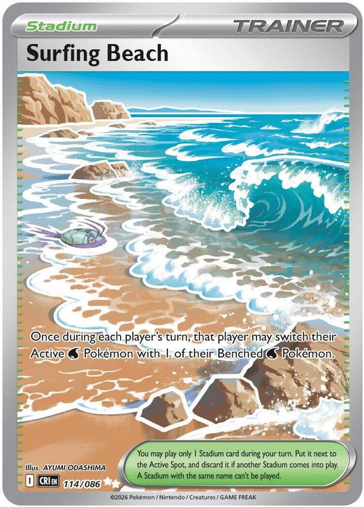 Surfing Beach - 114/086 - Ultra Rare (Inglés Foil NM)